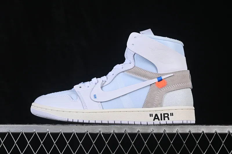 All categories Air Jordan Jordan series basketball shoes Air Jordan 1 High LW version Off White x Air Jordan OW AJ1 Joe 1 joint white high-top basketball shoes AA3834-100